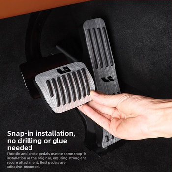 Pedálová doska z hliníkovej zliatiny pre L6/L7/L8/L9/MEGA – protišmyková podložka na pedál plynový a brzdy, automatická prevodovka