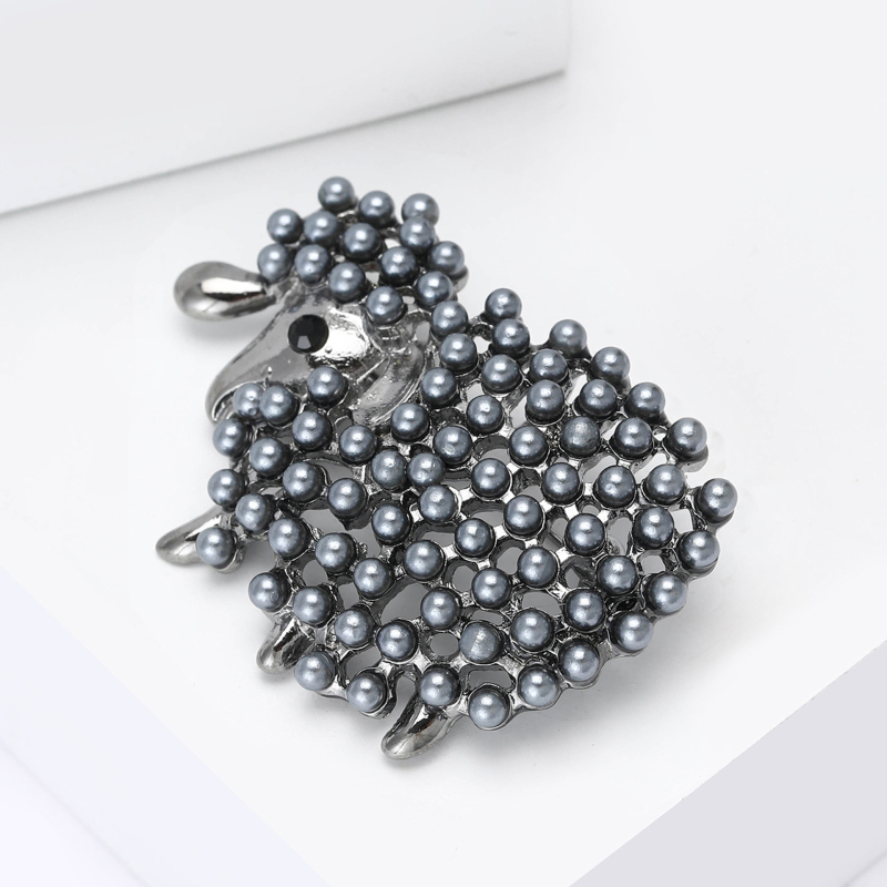 Καρφίτσα – κράμα σε κορεατικό στυλ με ενθέσεις μαργαριριών σε σχέδιο προβάτου, γυναικείο διακοσμητικό αξεσουάρ (Υλικό: Κράμα; Μορφή: Ζώο – Πρόβατο; Ενθέσεις: Μαργαριτάρια; Λειτουργία: Διακόσμηση; Τύπος: Καρφίτσα)