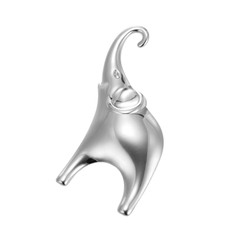 Καρφίτσα ελέφαντας από ανοξείδωτο ατσάλι – απλός σχεδιασμός, διαμαντόκοψη, αντιθαμπωτική επιφάνεια, γυναικείο αξεσουάρ μόδας