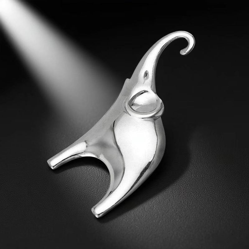 Καρφίτσα ελέφαντας από ανοξείδωτο ατσάλι – απλός σχεδιασμός, διαμαντόκοψη, αντιθαμπωτική επιφάνεια, γυναικείο αξεσουάρ μόδας