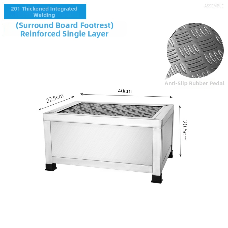 Podnožka na nohu z nehrdzavejúcej ocele 304, dvojúrovňová, viacúčelová, model K-SUS8101A1