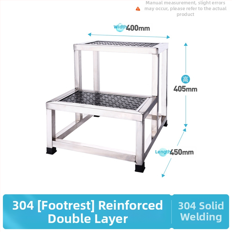 Podnožka na nohu z nehrdzavejúcej ocele 304, dvojúrovňová, viacúčelová, model K-SUS8101A1