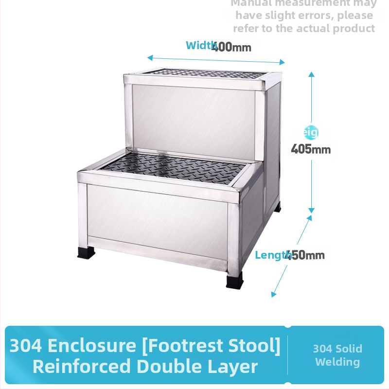 Podnožka na nohu z nehrdzavejúcej ocele 304, dvojúrovňová, viacúčelová, model K-SUS8101A1