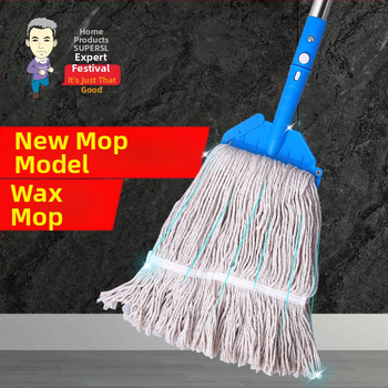 Podlahový mop set s bavlnenou hlavou, nerezová tyč, Daren Su, teleskopická dĺžka 100–120 cm