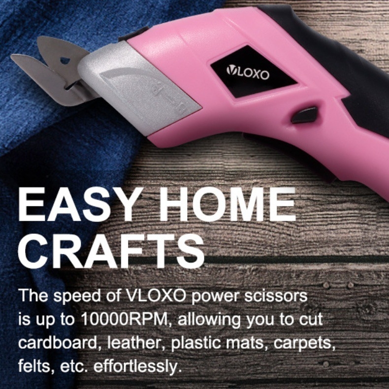 Електрически ножици за рязане на плат и килим — ръчни, безжични, презареждаема литиева батерия, 3.6V (за кожа, картон, плат и килим)