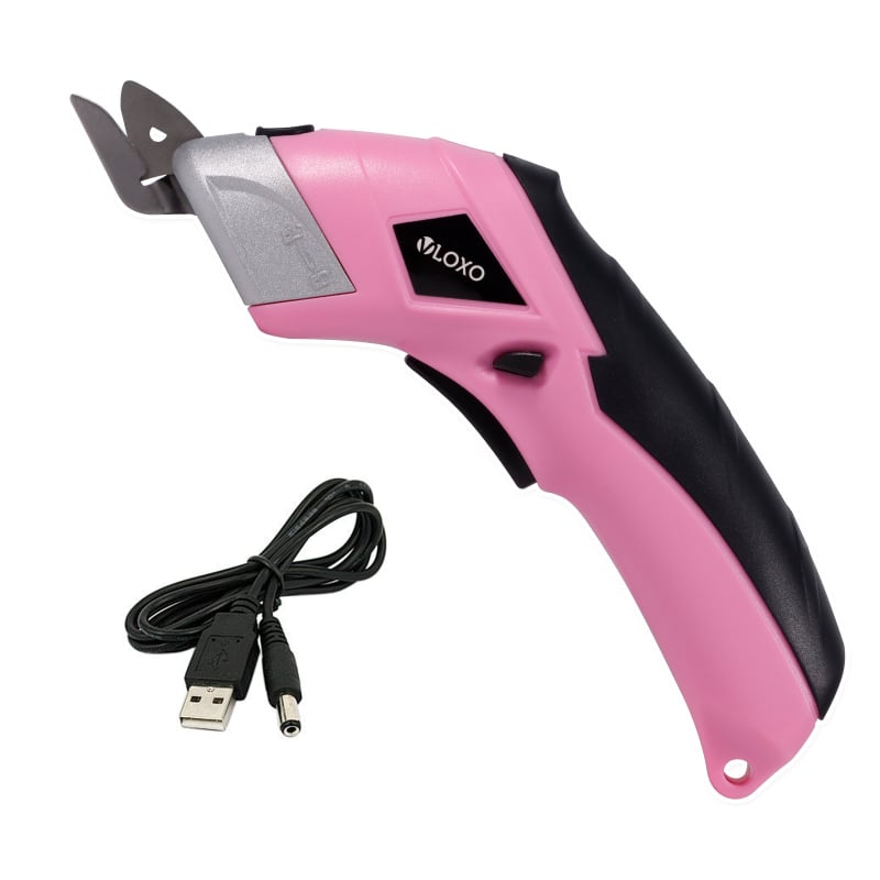 Електрически ножици за рязане на плат и килим — ръчни, безжични, презареждаема литиева батерия, 3.6V (за кожа, картон, плат и килим)