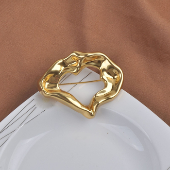 Καρφίτσα από κράμα, γεωμετρικό σχήμα, στυλ προσωπικό-γεωμετρικό, ηλεκτροπλατίωση