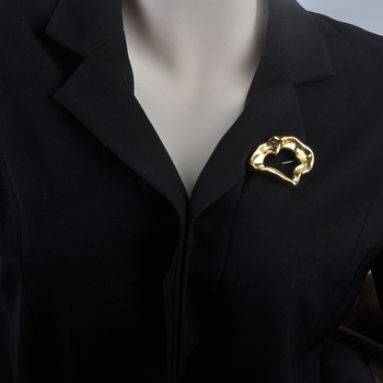 Καρφίτσα από κράμα, γεωμετρικό σχήμα, στυλ προσωπικό-γεωμετρικό, ηλεκτροπλατίωση