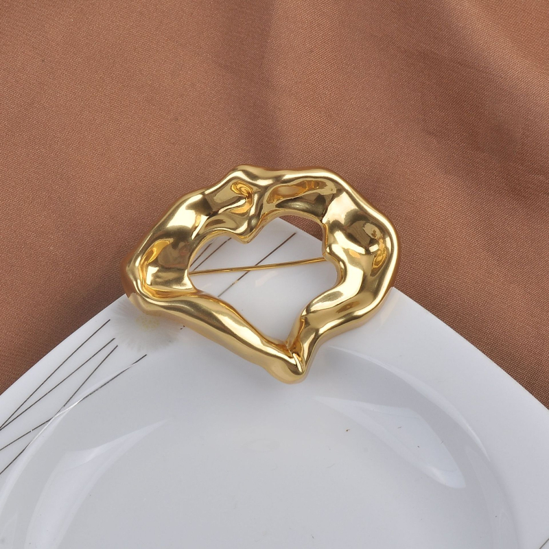 Καρφίτσα από κράμα, γεωμετρικό σχήμα, στυλ προσωπικό-γεωμετρικό, ηλεκτροπλατίωση