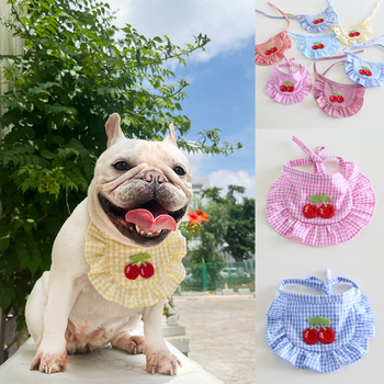 Háziállat-bib, pamut-poliészter, rácsminta, négy évszakos általános használat