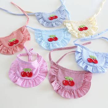 Háziállat-bib, pamut-poliészter, rácsminta, négy évszakos általános használat