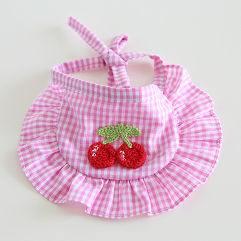 Háziállat-bib, pamut-poliészter, rácsminta, négy évszakos általános használat