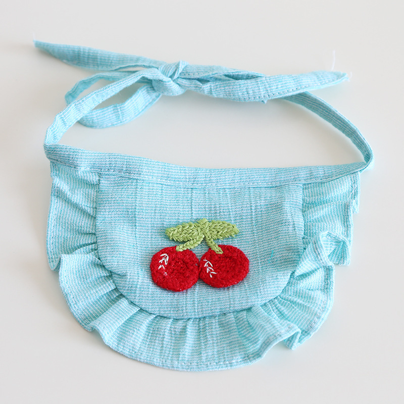 Háziállat-bib, pamut-poliészter, rácsminta, négy évszakos általános használat