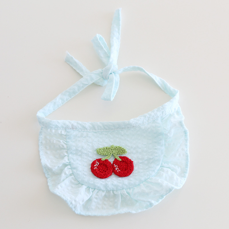 Háziállat-bib, pamut-poliészter, rácsminta, négy évszakos általános használat