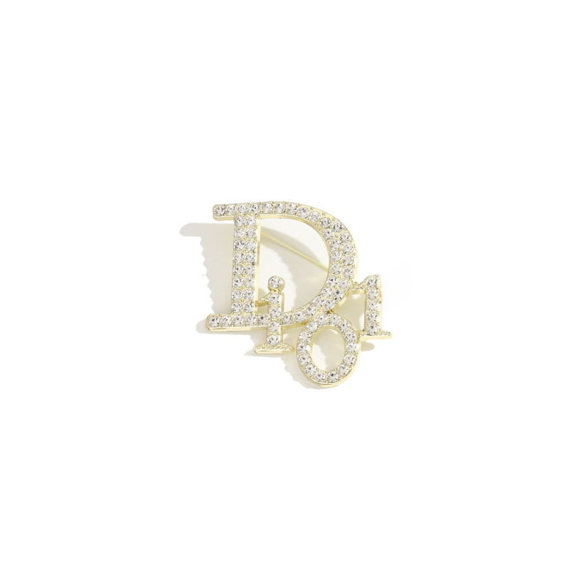 Unisex broš iz legure u obliku slova, s elektroplatinskim završnim slojem; stil Chanel-inspired, ukrasni dodatak