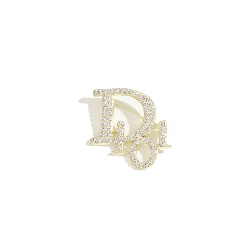 Unisex broš iz legure u obliku slova, s elektroplatinskim završnim slojem; stil Chanel-inspired, ukrasni dodatak