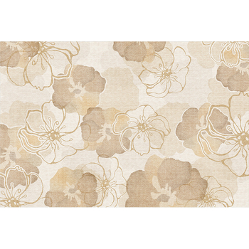 Dijatomska mulj absorbentni tepih za kupaonicu, protuklizni kvadratni tepih, s uzorkom cvijeća, perivi, prilagodljivo, moderni minimalistički stil, jesen 2024