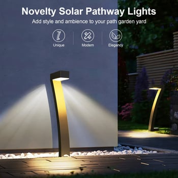 LED solarna lampa za dvorište - ABS, IP65, kontinuirano svjetljenje 6-12 sati, geometrijski/abstraktni dizajn, EU CE certifikacija (Htt202506967e)