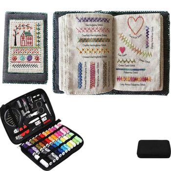 Set za ručno šivanje s boho stilom, kutija od 200 niti, ovlaštena privatna marka, bez prilagodbe