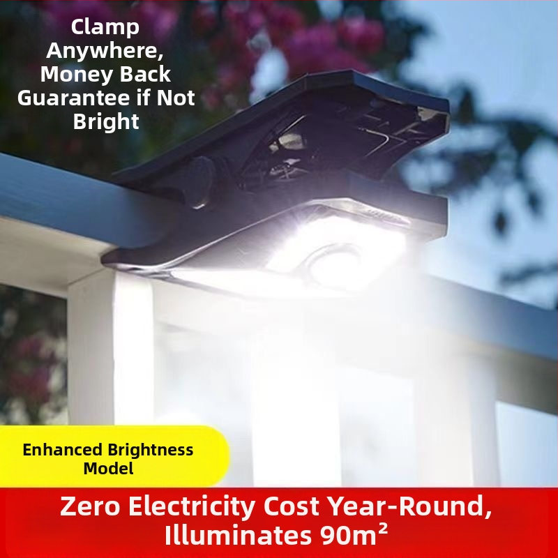 Solarsko vanjsko LED zidno svjetlo, IP67 vodootporno, glasovno upravljanje, 10–15W, ≤36V, 6–12 sati kontinuiranog osvjetljenja