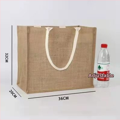 Taška Tote z plátna a jut, UV tlač loga, prispôsobiteľný dizajn