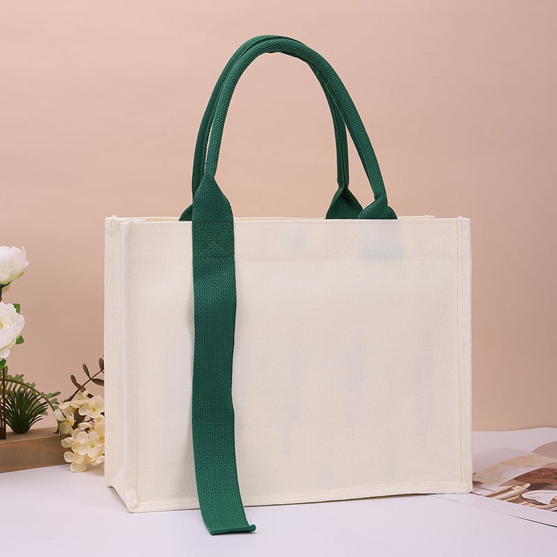 Τσάντα Tote από καμβά και τζούτ, με UV εκτύπωσης λογότυπο, προσαρμόσιμο σχέδιο