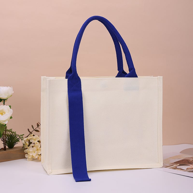 Τσάντα Tote από καμβά και τζούτ, με UV εκτύπωσης λογότυπο, προσαρμόσιμο σχέδιο