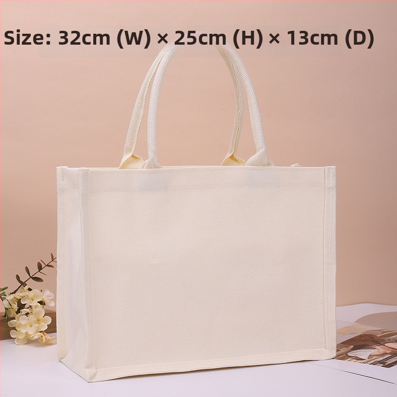 Taška Tote z plátna a jut, UV tlač loga, prispôsobiteľný dizajn