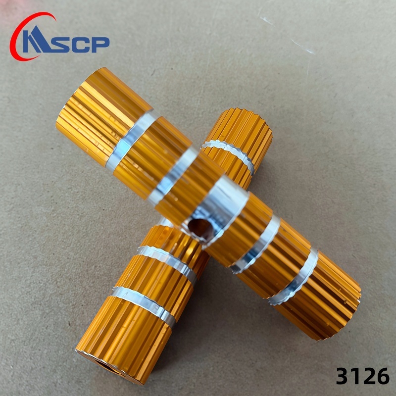 Aluminijski os pedala za bicikl — Model 3125; Materijal: aluminijska legura; Za planinski bicikl; Izvoz preko granice: Da