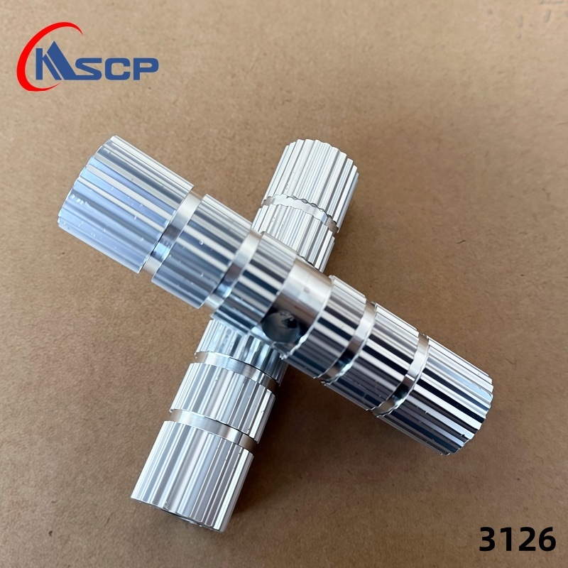 Aluminijski os pedala za bicikl — Model 3125; Materijal: aluminijska legura; Za planinski bicikl; Izvoz preko granice: Da