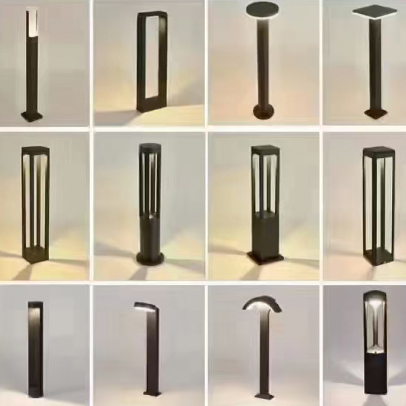 Vanjska IP65 LED lampica za travu, lijevani aluminij + akril, 7–12W, geometrijski/abstraktni dizajn, trajanje osvjetljenja preko 36 sati