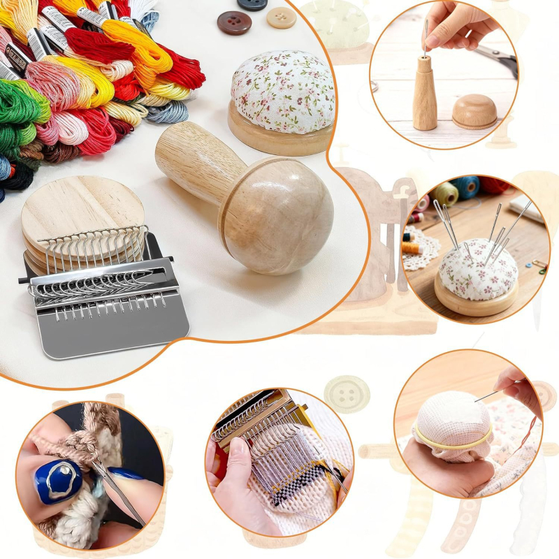 Mini tkalački stan za popravke – DIY šivaći set
