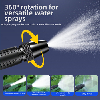 Vysokotlaková pištoľ na umývanie áut a domáce zalievanie, telo z plastu, konektor z hliníkovej zliatiny, rovná rukoväť, model 3987