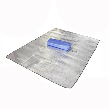 Двустранна алуминиева филмова постелка за къмпинг и пикник, влагозащитна, мултиразмерна, дебелина ~2 мм, тегло 120–550 г