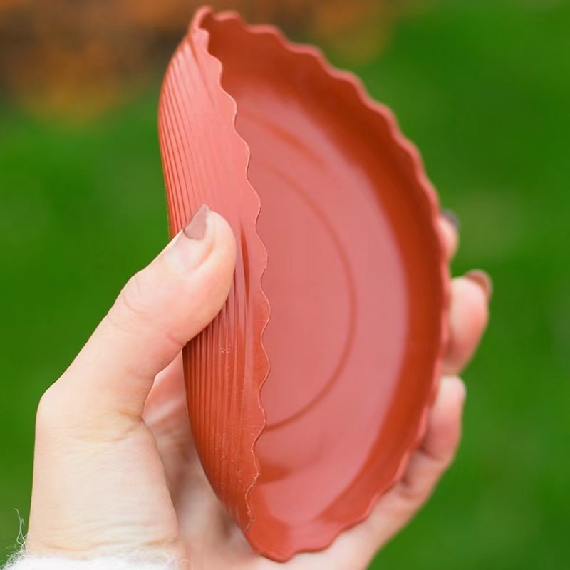 Debljeni plastični pladanj za lonac s dnom i posudom za vodu, kružna baza za sukulente