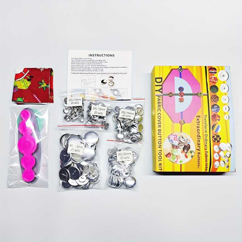 DIY set alata za gumbe od platna – pet u jedan kalup za gumbe