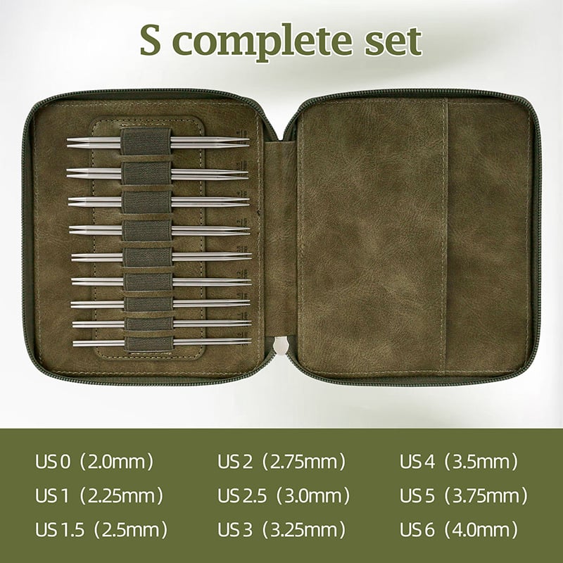 Кръгови игли за плетене – разглобяем комплект, 304 неръждаема стомана, 9 комплекта