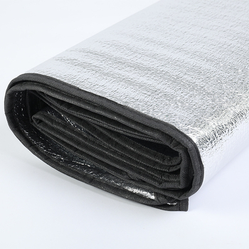 Dvostrani podmetač s aluminijskom folijom protiv vlage — piknik podloga, kompozit od perlaste pamuka, 260 g, za 4–6 osoba, protuklizna