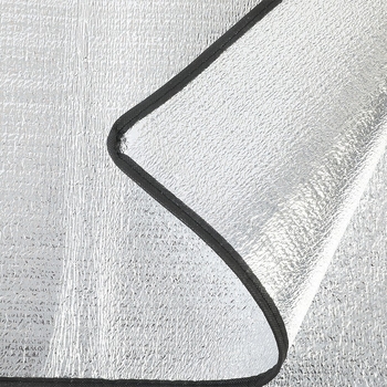 Dvostrani podmetač s aluminijskom folijom protiv vlage — piknik podloga, kompozit od perlaste pamuka, 260 g, za 4–6 osoba, protuklizna