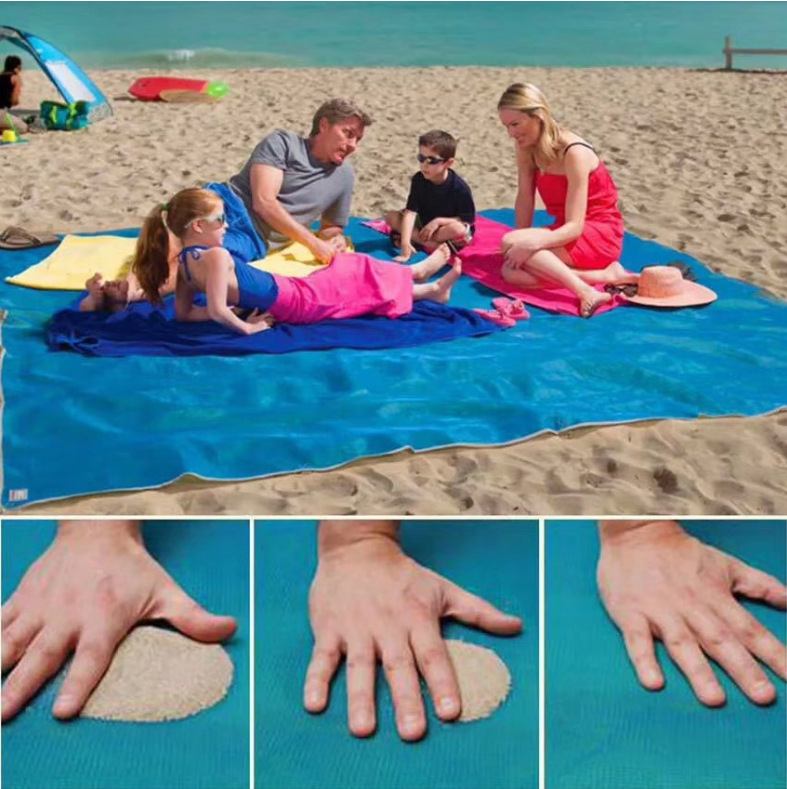 Plažni madrac za kampiranje na otvorenom – odvod pijeska, otvor za odvod vlage, Poliester, Model 320, 1–2 osobe, 500 g