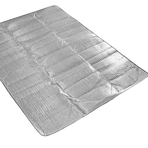 Kamp podloga s aluminijskim folijom, vodootporna i otporna na vlagu, za 3–4 osobe, dvostruka aluminijska površina, EVA materijal