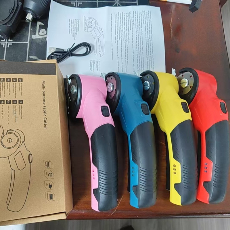 Textilvágó elektromos olló, hordozható — Dan yan; hálózati tápegység; 21V; rozsdamentes acélhoz