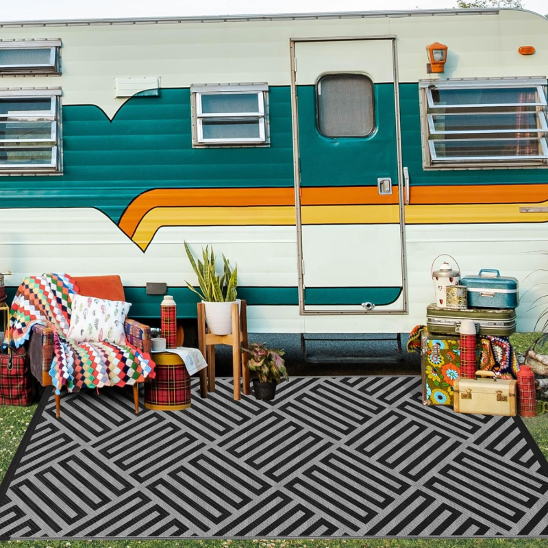 RV къмпинг подложка за пода – PP тръбно преплетена градинска постелка, влагозащитна и антистарееща, плат от кухи пластмасови тръби, персонализируема за външна градина за 5–10 души