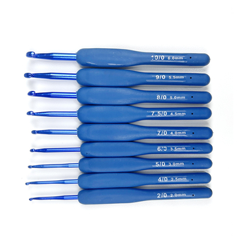 Куки за плетене комплект с TPR мека дръжка, силиконови куки, японски стил, лукс, 500 комплекта, 35 г