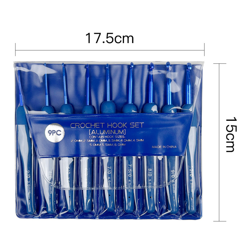 Куки за плетене комплект с TPR мека дръжка, силиконови куки, японски стил, лукс, 500 комплекта, 35 г