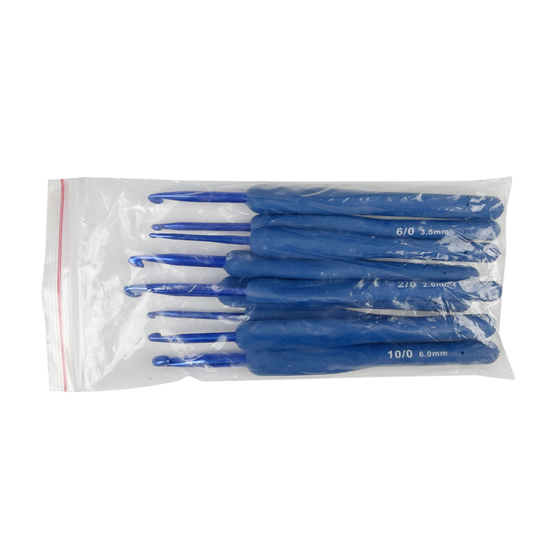 Куки за плетене комплект с TPR мека дръжка, силиконови куки, японски стил, лукс, 500 комплекта, 35 г