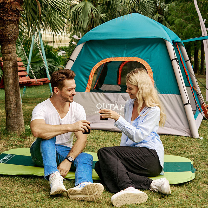 Къмпинг матрак за палатка, сгъваем, водоустойчив и влагозащитен, антихлъзгащ, от Oxford плат, тегло 1,8 кг, за 1-2 човека