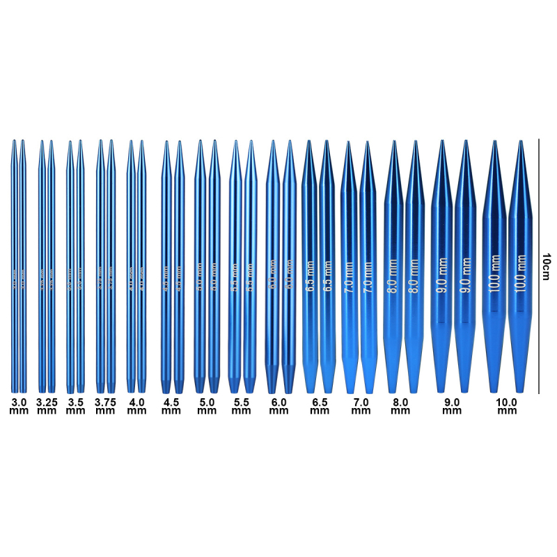Комплект кръгли плетачни игли с разглобяеми пръстени – метални, марка Looen/luanen