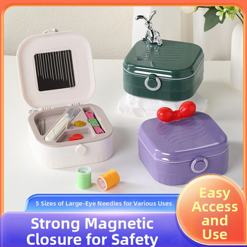 Φορητό κουτί ραφής – Πλαστική κατασκευή, σετ 100 τεμαχίων, στυλ αγροτικό, απλό, ελαφρύς πολυτελής