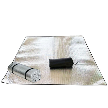 Перлен памучен влагозащитен палатков мат с алуминиево фолио, за къмпинг и общежитие — 350 g